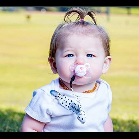 NIP Set 5 Pacifier Teething Ribbon Baby Clips 9”L - Picture 11 of 14